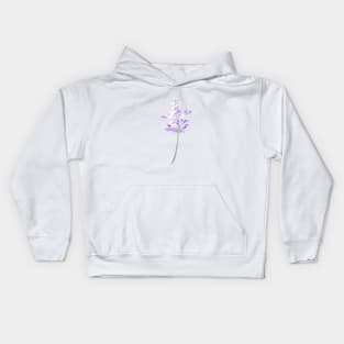 one purple fernleaf lavender watercolor Kids Hoodie